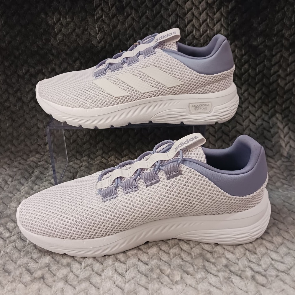 Adidas Cloudfoam Comfort Low Sneakers Women Shoes Dash Grey white Size 9 - Picture 2 of 10